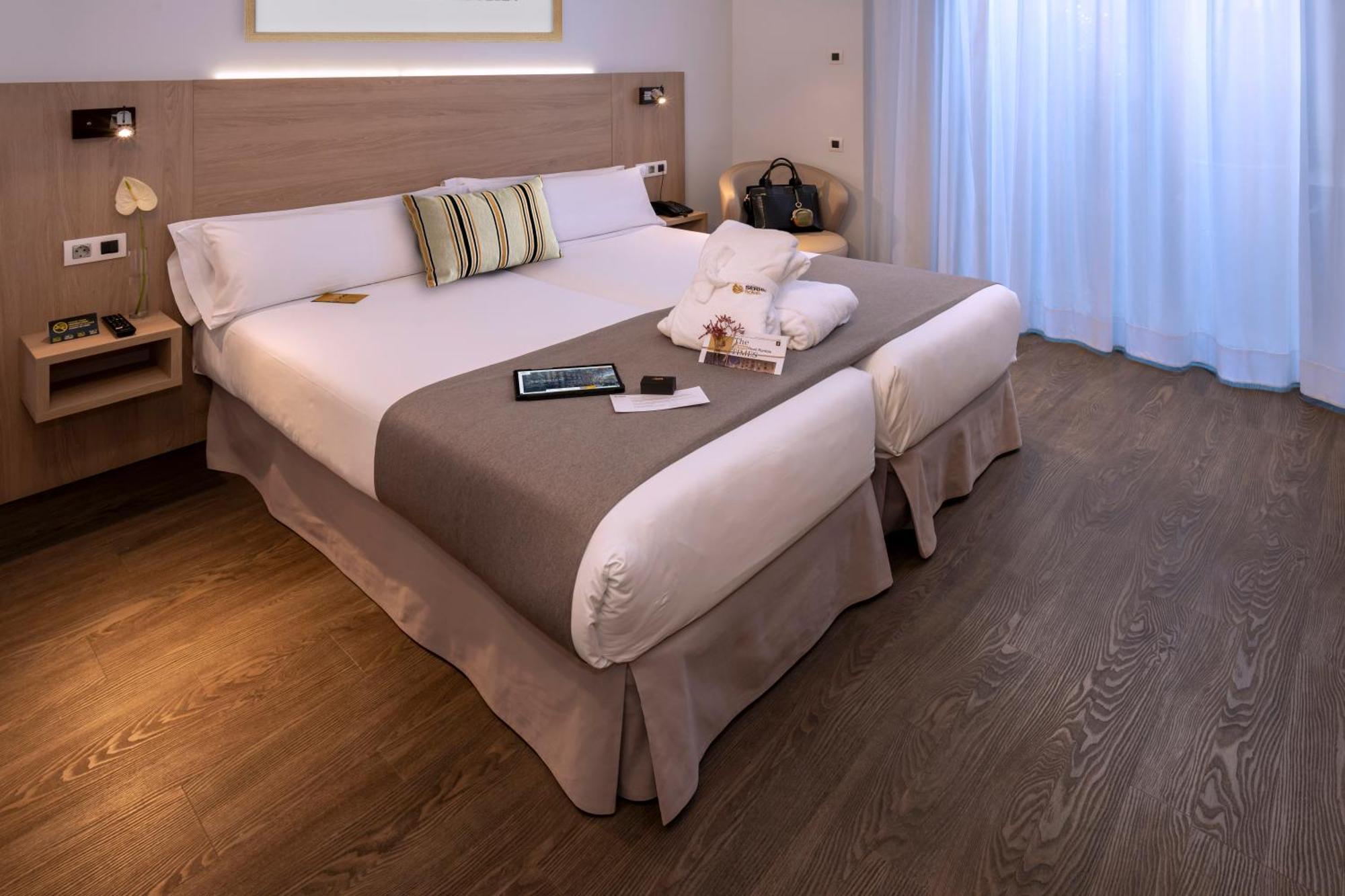 Deluxe Doppel- oder Zweibettzimmer mit Blick auf die Rambla
