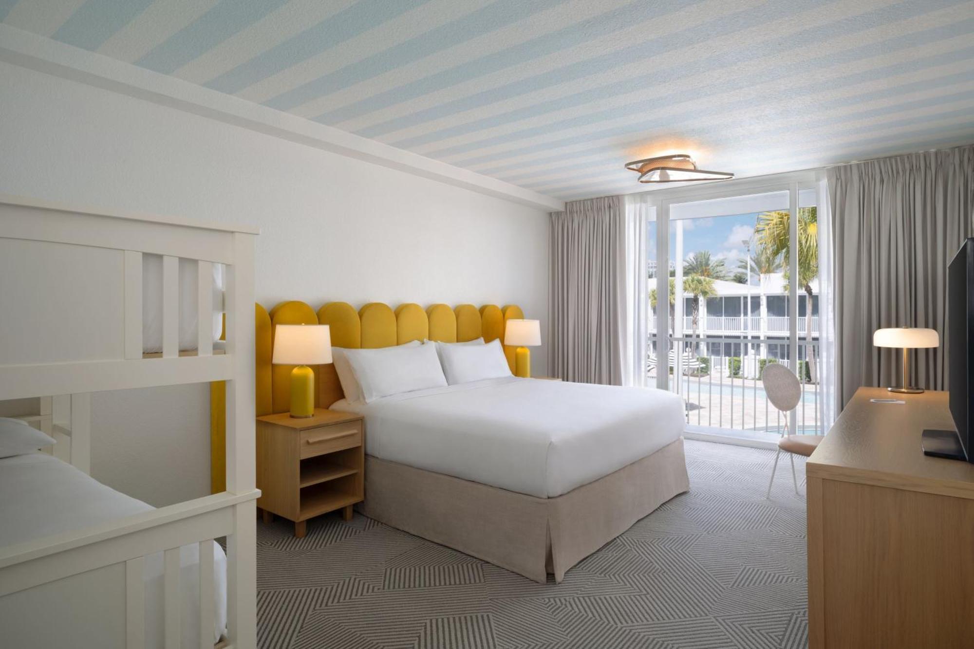 LANAI room one King Bed Bunk Beds Poolside Balcony floors 1 2