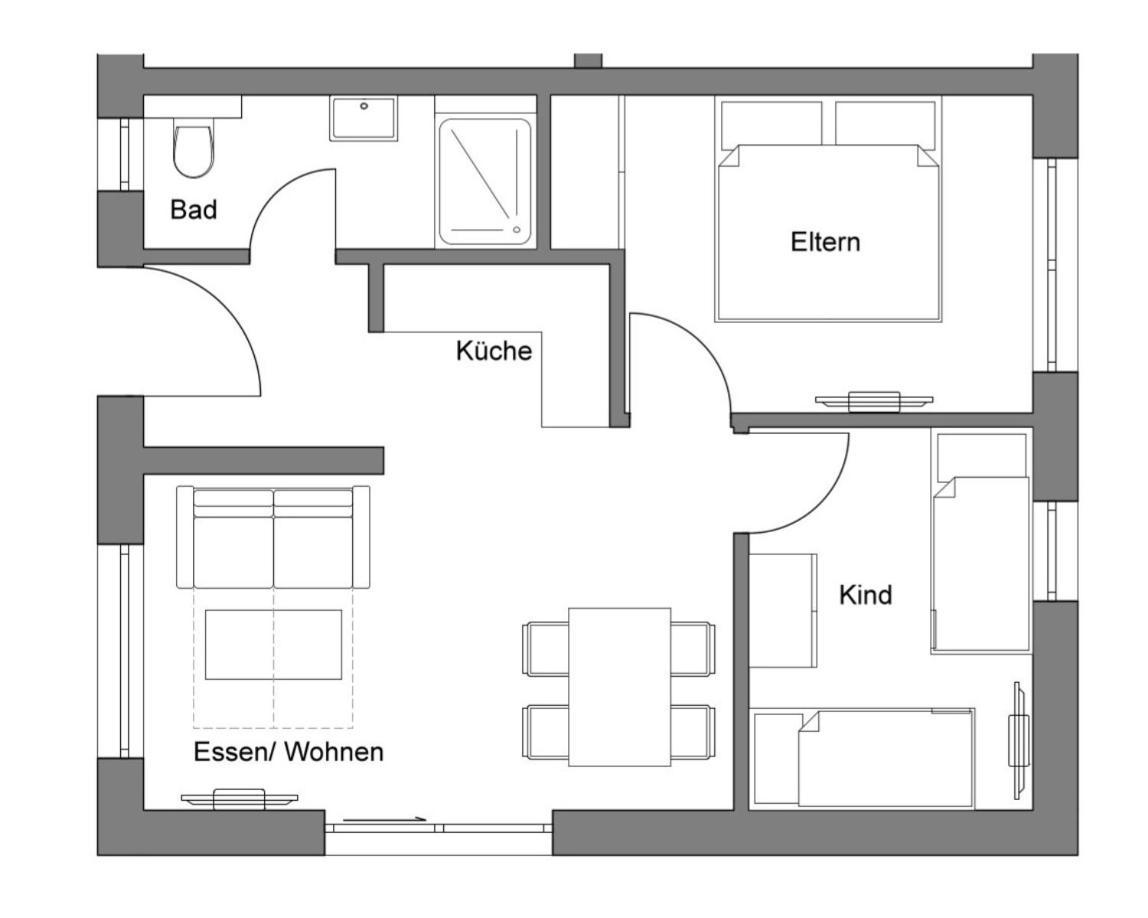Apartment mit 2 Schlafzimmern