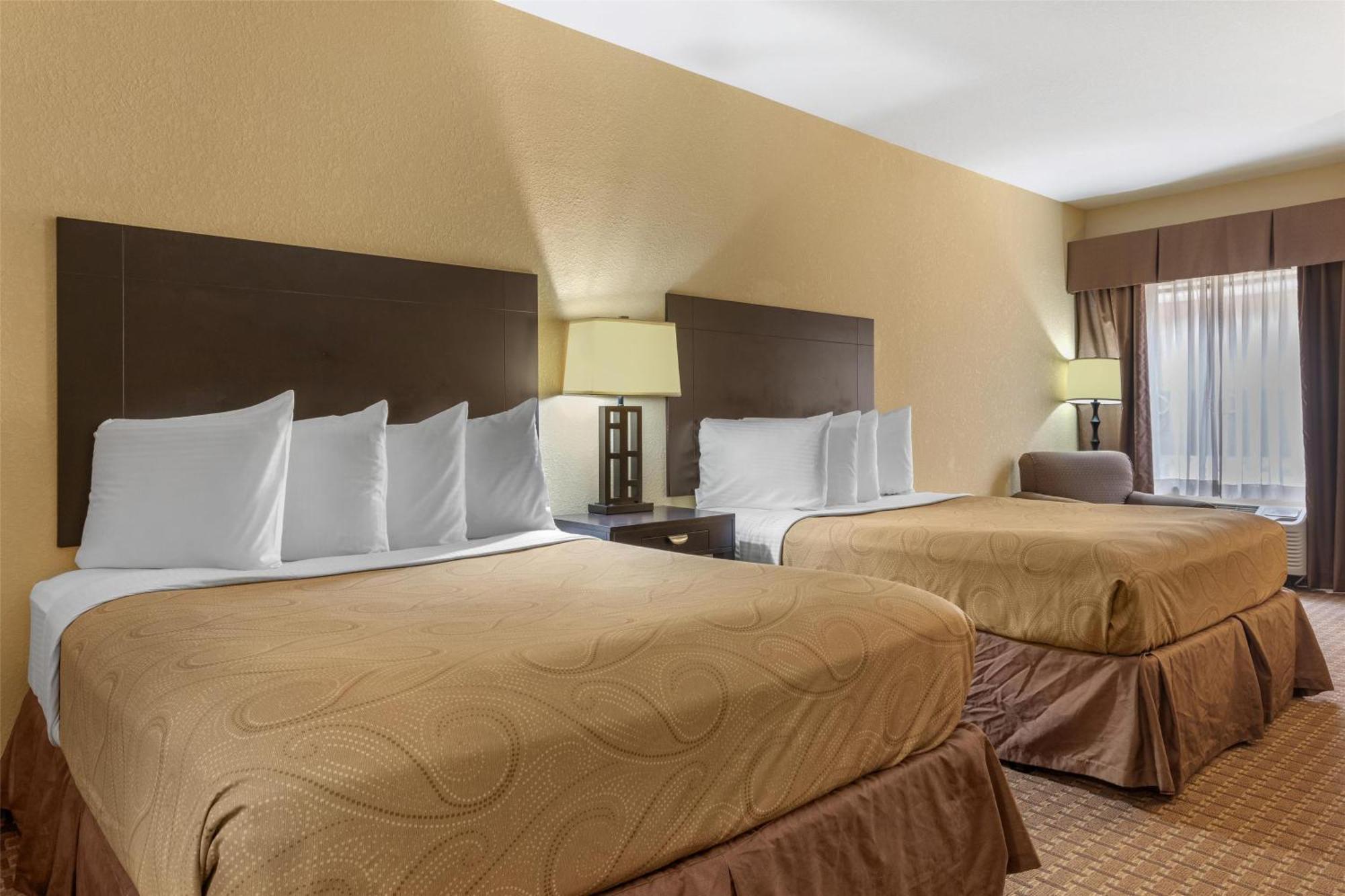 Queen Room Two Queen Beds Bath Tub Disability Access or Non-Smoking