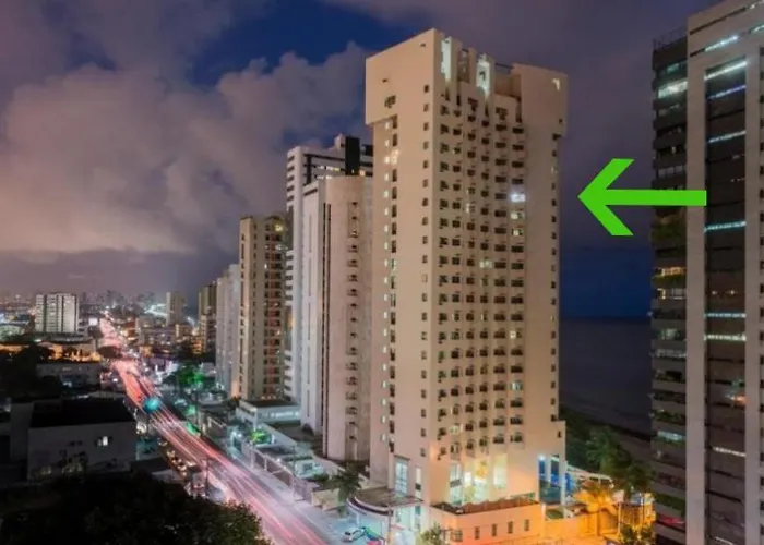 Flat 10 andar Hotel Costa Mar acesso direto praia