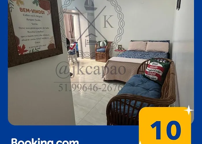 Apartamento Coração de capão 100mt do mar