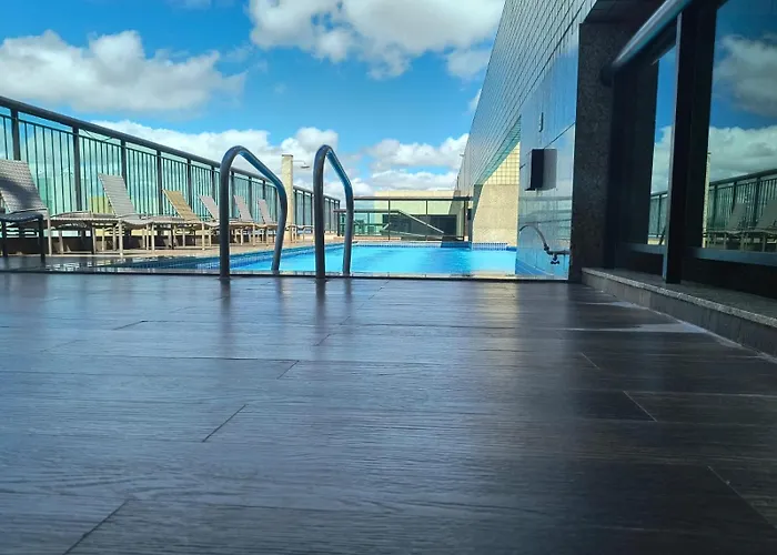 Flat particular com varanda, garagem e wi-fi no Hotel Grand Mercure
