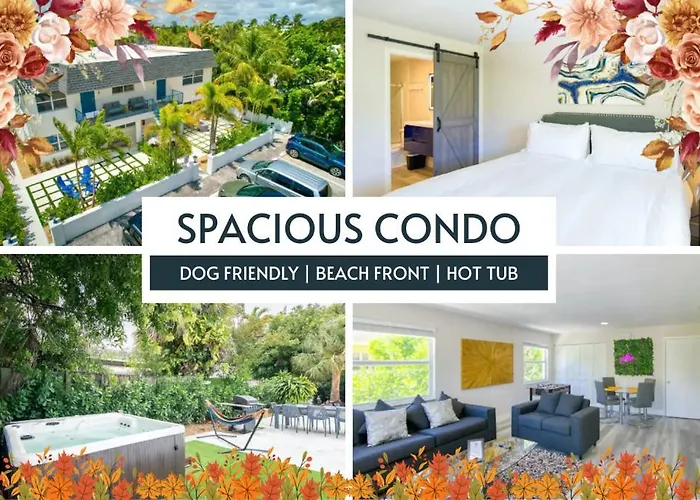 Dog Friendly Beach Condo With Hot Tub And Firepit