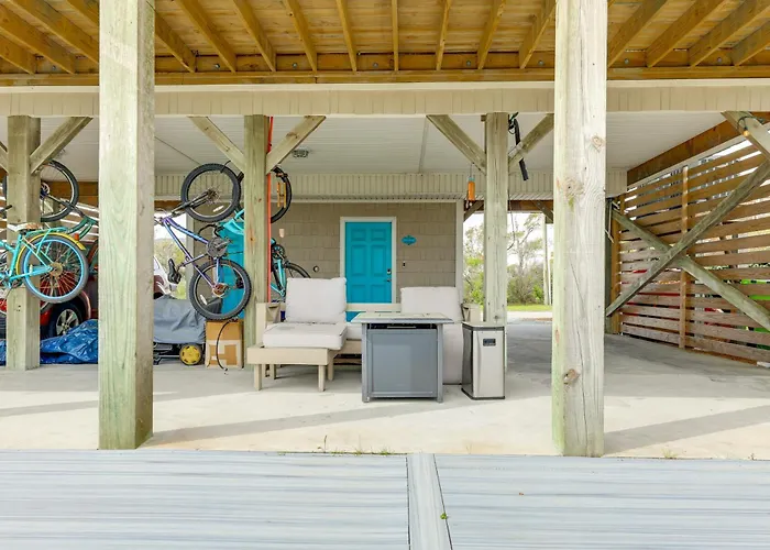 Walk To Surf City Beach: Ocean-View Home W/ Decks