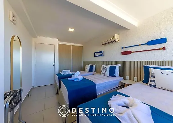 Cobertura Beira-Mar, Vista Para O Mar, Barra Bali! | Luxo | 3 Quartos | Destino Bsm 402