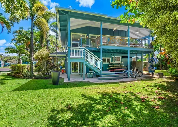 Hoaloha- Few Steps To Hanalei Bay, Hot Tub & Ac