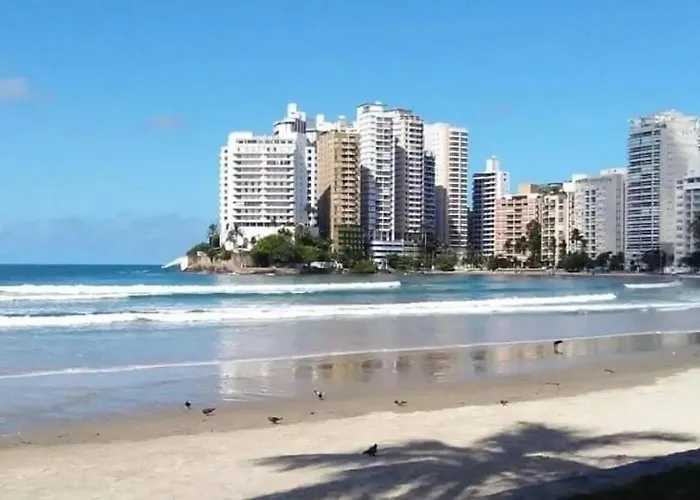 2 quadras da praia - Apto completo em São Vicente ideal para família e trabalho